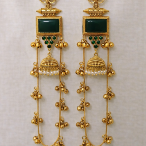 vanika green kashmiri earrings 1042