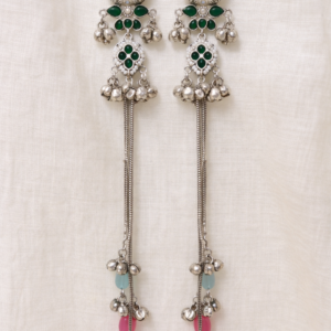 oxidized kashmiri earrings 1022