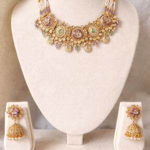 pastel kundan choker set 1142