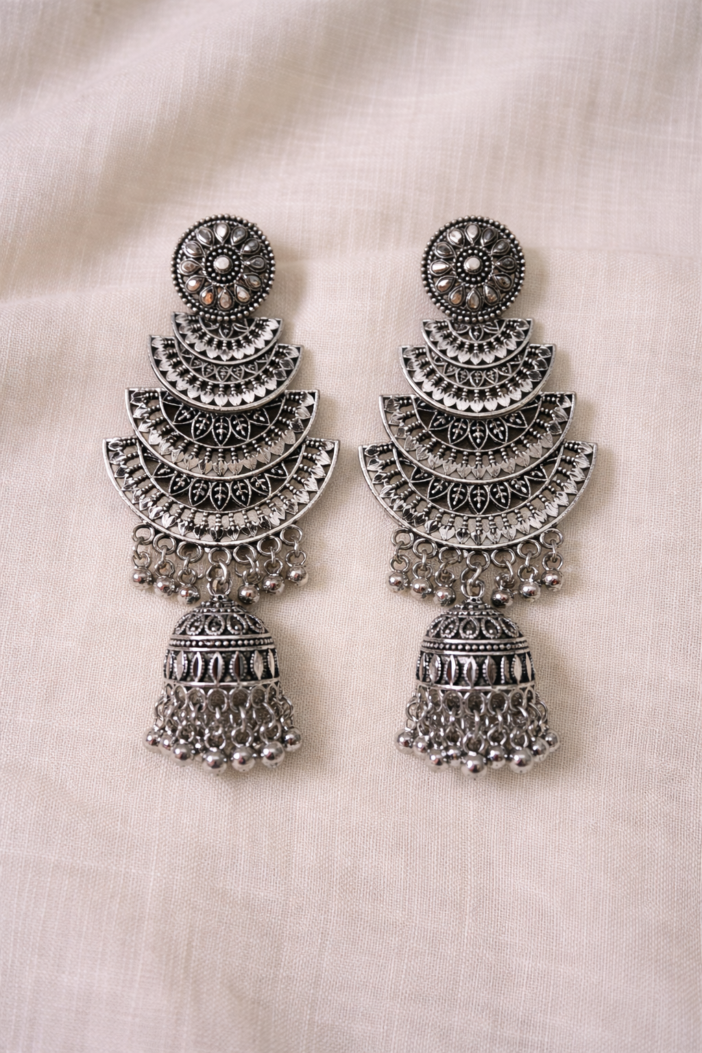 layered jhumka earrings 1151 layered jhumka earrings 1151
