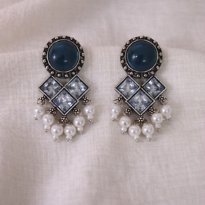 celestia blue pearl stud drops 1157